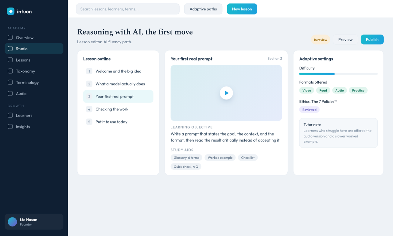 Intuon screenshot
